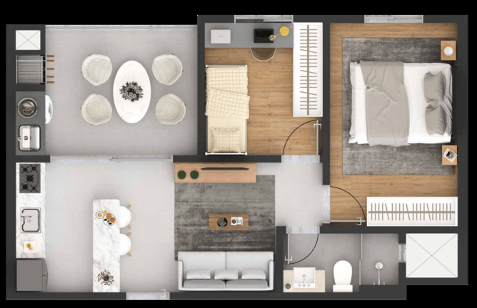 Imagem Apartamento com 2 Quartos à Venda, 50 m² em Centro - Pinhais