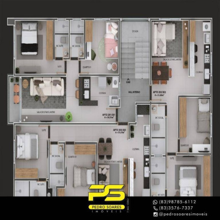 Imagem Apartamento com 2 Quartos à Venda, 55 m² em Jardim Cidade Universitária - João Pessoa Imagem Apartamento com 2 Quartos à Venda, 55 m² em Jardim Cidade Universitária - João Pessoa