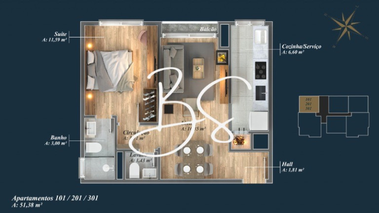 Imagem Apartamento com 2 Quartos à Venda, 77 m² em Avenida Central - Gramado