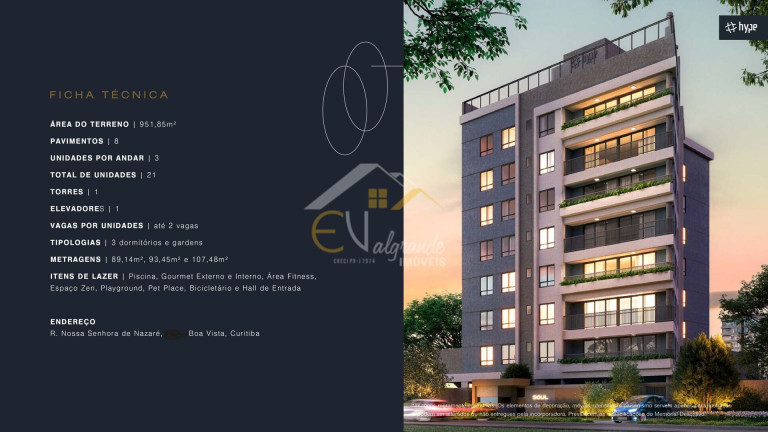 Imagem Apartamento com 3 Quartos à Venda, 89 m² em Boa Vista - Curitiba Imagem Apartamento com 3 Quartos à Venda, 89 m² em Boa Vista - Curitiba