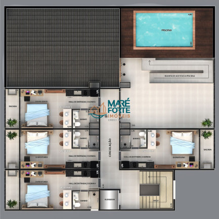 Imagem Apartamento com 1 Quarto à Venda, 30 m² em Perequê Açu - Ubatuba