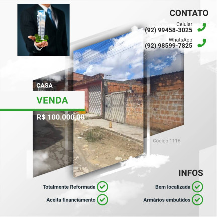 Imagem Casa com 2 Quartos à Venda, 200 m² em Cidade Nova - Manaus Imagem Casa com 2 Quartos à Venda, 200 m² em Cidade Nova - Manaus