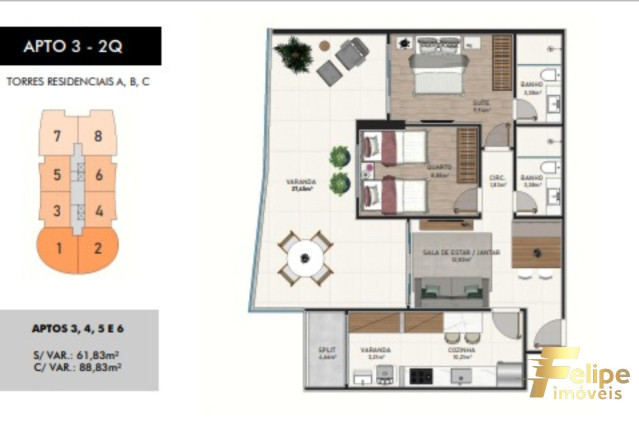 Imagem Imóvel com 2 Quartos à Venda, 88 m² em Centro - Guarapari Imagem Imóvel com 2 Quartos à Venda, 88 m² em Centro - Guarapari