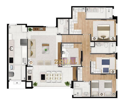 Imagem Apartamento com 4 Quartos à Venda, 119 m² em Santo Antônio - São Caetano Do Sul