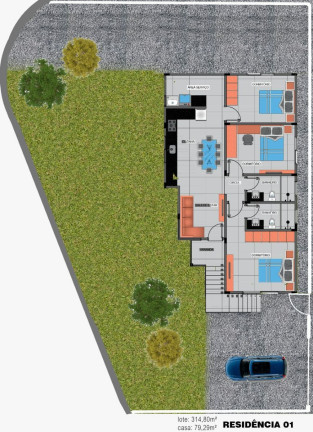 Imagem Casa à Venda, 79 m² em Cetrevi - Videira Imagem Casa à Venda, 79 m² em Cetrevi - Videira