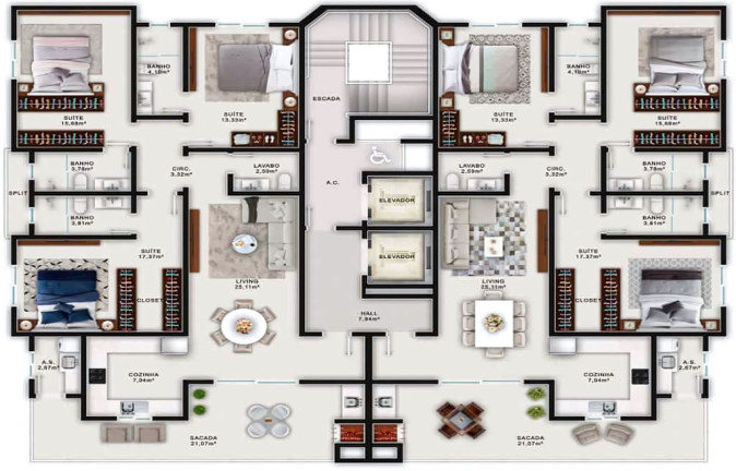 Imagem Apartamento com 5 Quartos à Venda, 270 m² em Meia Praia - Itapema
