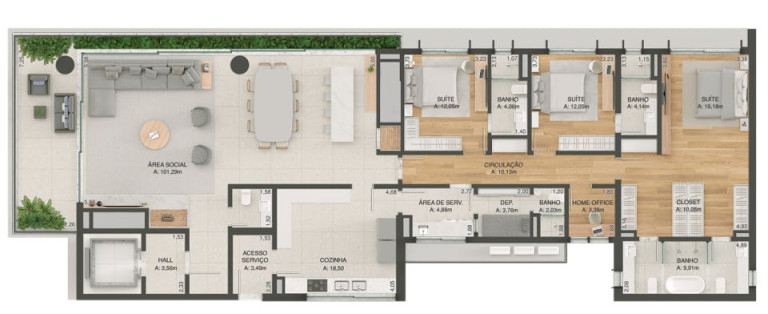 Imagem Cobertura com 3 Quartos à Venda, 511 m² em Bela Vista - Porto Alegre