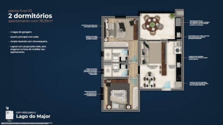 Imagem Apartamento com 2 Quartos à Venda, 78 m² em Vila Gardênia - Atibaia