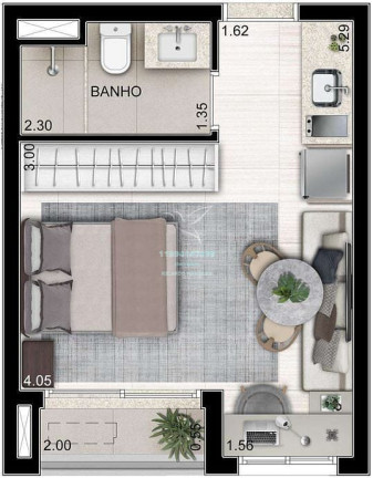 Imagem Studio com 1 Quarto à Venda, 25 m² em Campo Belo - São Paulo Imagem Studio com 1 Quarto à Venda, 25 m² em Campo Belo - São Paulo
