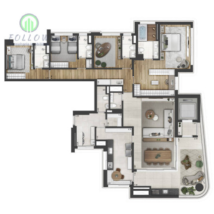 Imagem Apartamento com 4 Quartos à Venda, 239 m² em Green Valley Alphaville - Barueri Imagem Apartamento com 4 Quartos à Venda, 239 m² em Green Valley Alphaville - Barueri