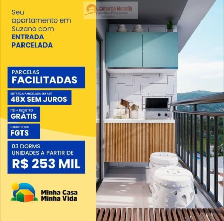 Imagem Apartamento com 3 Quartos à Venda, 65 m² em Jardim Chácara Méa - Suzano