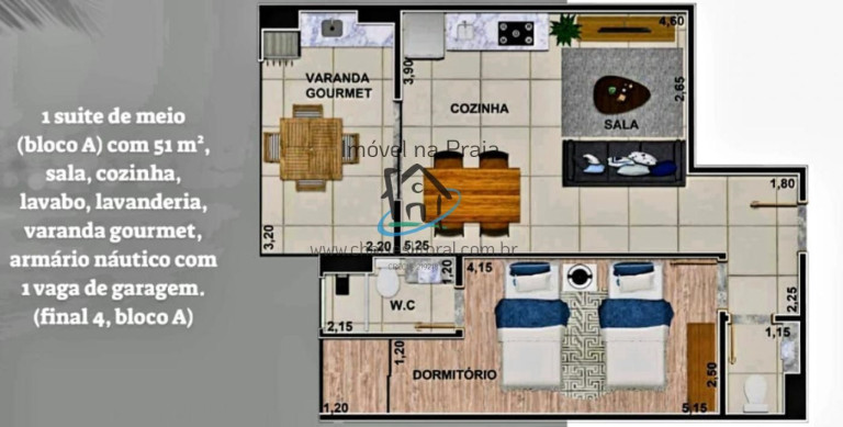 Imagem Apartamento com 2 Quartos à Venda, 68 m² em Praia Da Maranduba - Ubatuba