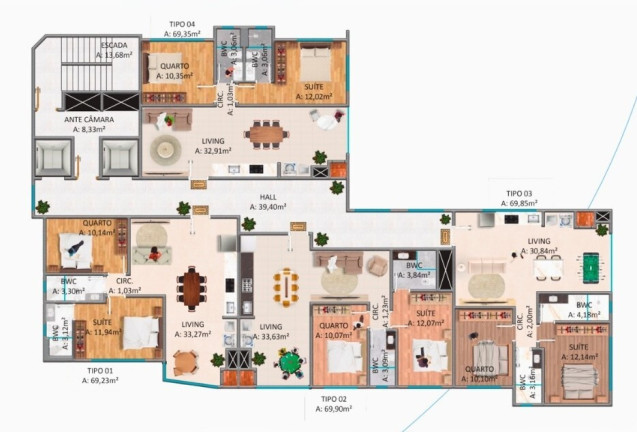 Imagem Apartamento com 2 Quartos à Venda, 69 m² em Morretes - Itapema