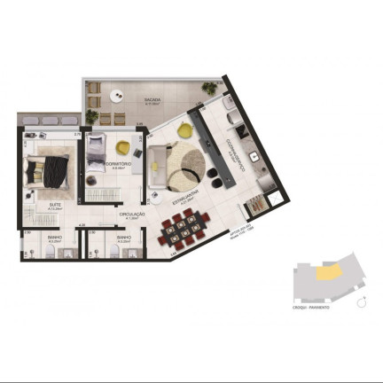 Imagem Apartamento com 2 Quartos à Venda, 83 m² em Praia Grande - Torres
