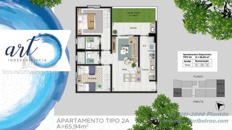 Imagem Apartamento com 2 Quartos à Venda, 55 m² em Campos Elíseos - Ribeirão Preto