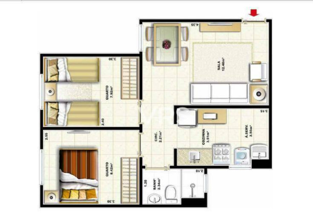 Imagem Apartamento com 2 Quartos à Venda, 47 m² em Cascata Do Imbuí - Teresópolis