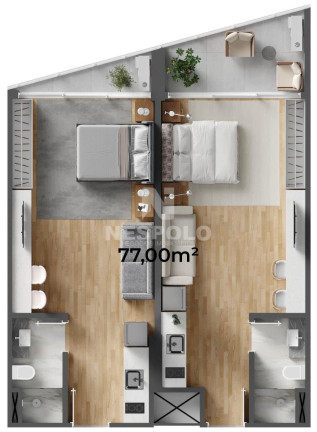 Imagem Apartamento com 1 Quarto à Venda, 46 m² em Centro - Itajai