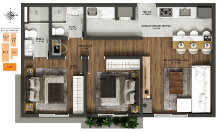 Imagem Apartamento com 2 Quartos à Venda, 63 m² em Carniel - Gramado Imagem Apartamento com 2 Quartos à Venda, 63 m² em Carniel - Gramado