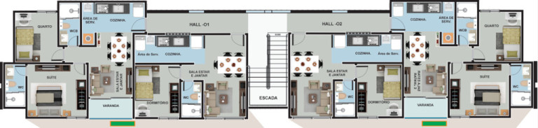 Apartamento com 2 Quartos à Venda, 96 m² em Portal Do Sol - João Pessoa