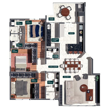 Imagem Apartamento com 4 Quartos à Venda, 146 m² em Pioneiros - Balneário Camboriú