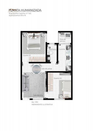Imagem Apartamento com 2 Quartos à Venda, 40 m² em Jardim São Nicolau - São Paulo