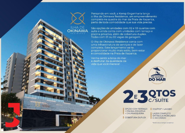 Apartamento com 3 Quartos à Venda,  em Praia De Itaparica - Vila Velha