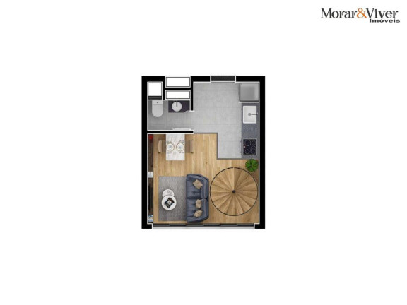Imagem Apartamento com 1 Quarto à Venda, 39 m² em água Verde - Curitiba