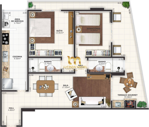 Imagem Apartamento com 2 Quartos à Venda, 88 m² em Guilhermina - Praia Grande