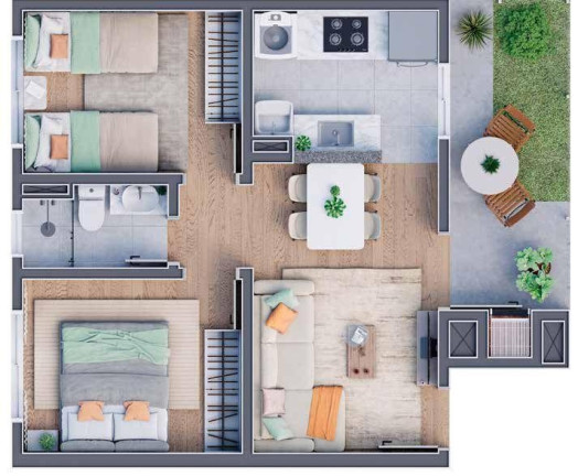 Imagem Apartamento com 2 Quartos à Venda, 42 m² em Colônia Antônio Prado - Almirante Tamandare Imagem Apartamento com 2 Quartos à Venda, 42 m² em Colônia Antônio Prado - Almirante Tamandare