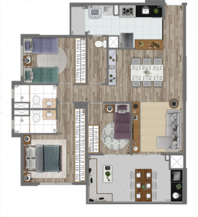 Imagem Apartamento com 3 Quartos à Venda, 91 m² em Morumbi - São Paulo Imagem Apartamento com 3 Quartos à Venda, 91 m² em Morumbi - São Paulo