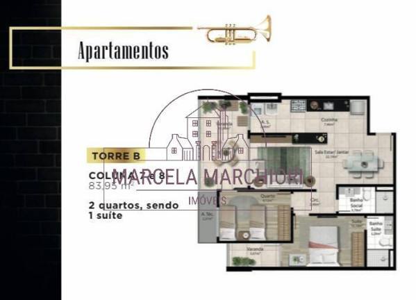 Imagem Apartamento com 2 Quartos à Venda, 84 m² em Itapuã - Vila Velha Imagem Apartamento com 2 Quartos à Venda, 84 m² em Itapuã - Vila Velha