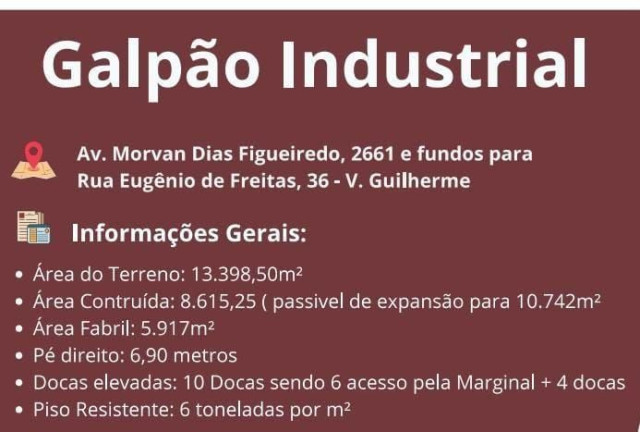 Imagem Galpão para Alugar, 8 m² em Vila Guilherme - São Paulo Imagem Galpão para Alugar, 8 m² em Vila Guilherme - São Paulo