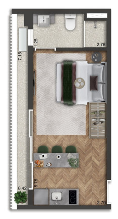 Imagem Imóvel com 1 Quarto à Venda, 24 m² em Cerqueira César - São Paulo