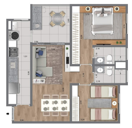 Imagem Imóvel com 2 Quartos à Venda, 107 m² em Medeiros - Jundiaí