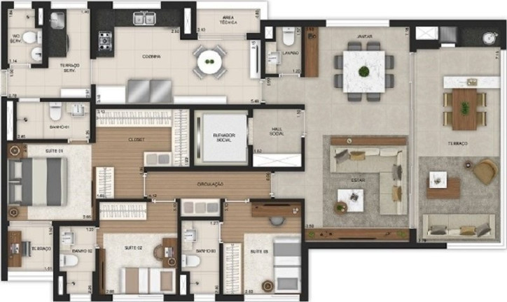 Imagem Apartamento com 3 Quartos à Venda, 141 m² em Brooklin Paulista - São Paulo