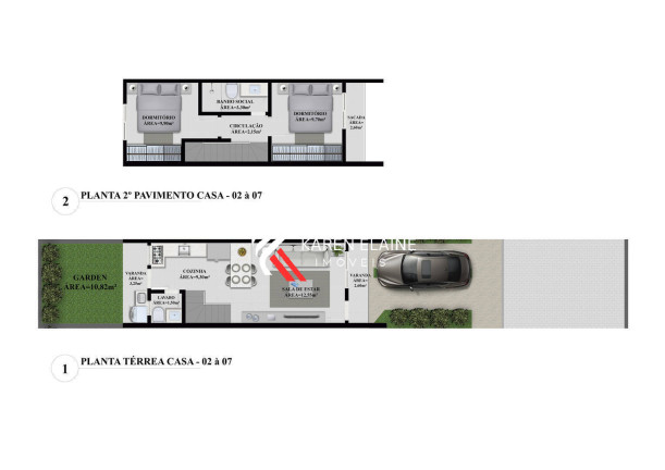 Casa de Condomínio com 2 Quartos à Venda, 65 m² em Sertão Do Maruim - São José