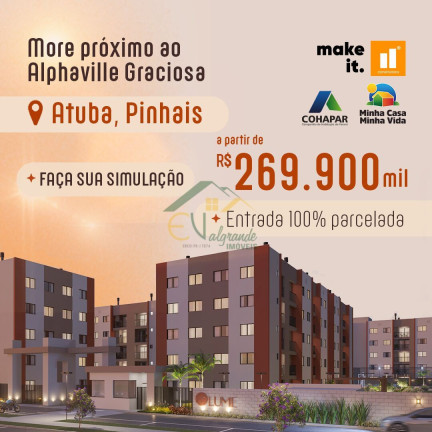 Apartamento com 2 Quartos à Venda, 44 m² em Atuba - Pinhais
