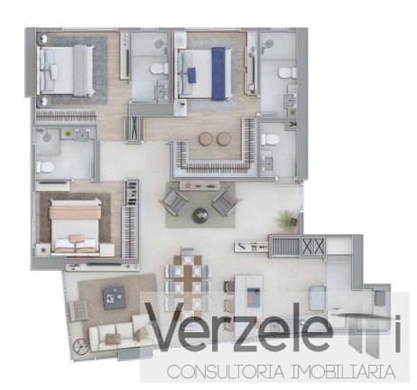 Imagem Apartamento com 3 Quartos à Venda, 126 m² em Centro - Balneário Camboriú