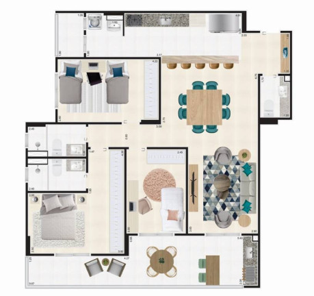 Imagem Apartamento com 3 Quartos à Venda, 115 m² em Guilhermina - Praia Grande