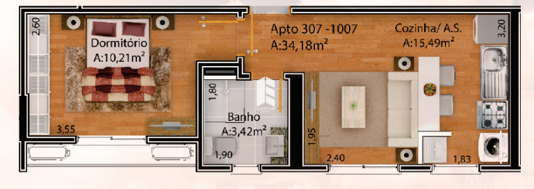 Imagem Apartamento com 2 Quartos à Venda, 71 m² em Nonoai - Santa Maria