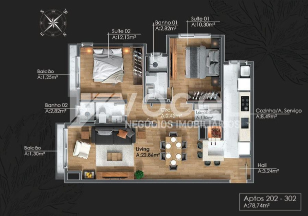 Imagem Apartamento com 2 Quartos à Venda, 84 m² em Avenida Central - Gramado