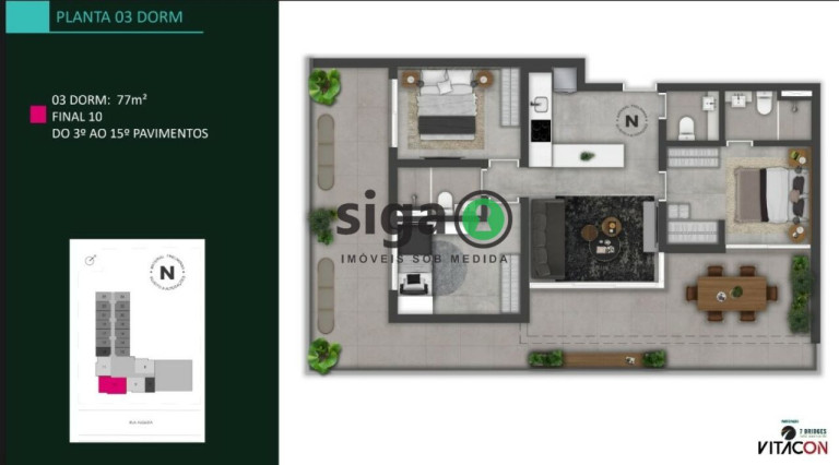 Imagem Apartamento com 3 Quartos à Venda, 77 m² em Jardins - São Paulo Imagem Apartamento com 3 Quartos à Venda, 77 m² em Jardins - São Paulo