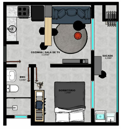 Imagem Apartamento com 2 Quartos à Venda, 47 m² em Albatroz - Matinhos