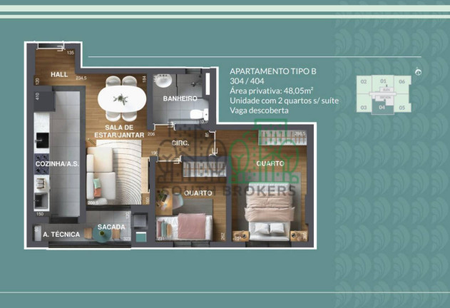 Imagem Apartamento com 2 Quartos à Venda, em Pinheirinho - Curitiba Imagem Apartamento com 2 Quartos à Venda, em Pinheirinho - Curitiba