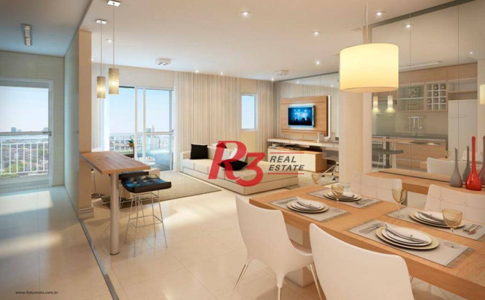 Imagem Apartamento com 2 Quartos à Venda, 68 m² em Estuário - Santos