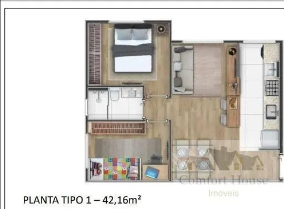 Imagem Apartamento com 2 Quartos à Venda, 40 m² em Santa Maria - Santo André Imagem Apartamento com 2 Quartos à Venda, 40 m² em Santa Maria - Santo André