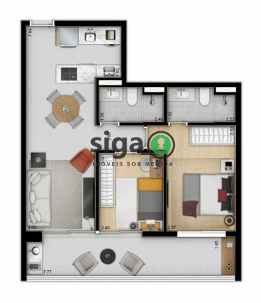 Imagem Apartamento com 2 Quartos à Venda, 68 m² em Brooklin - São Paulo Imagem Apartamento com 2 Quartos à Venda, 68 m² em Brooklin - São Paulo