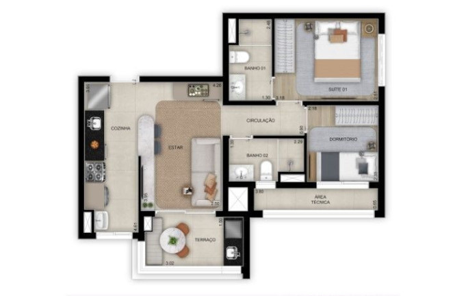 Apartamento com 1 Quarto à Venda, 40 m² em Alto Da Boa Vista - São Paulo