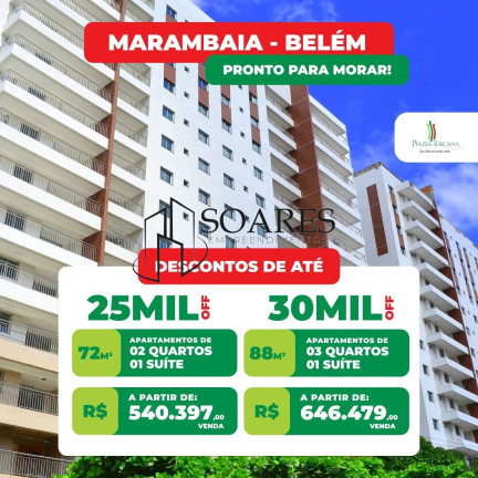 Apartamento com 3 Quartos à Venda, 88 m² em Marambaia - Belém