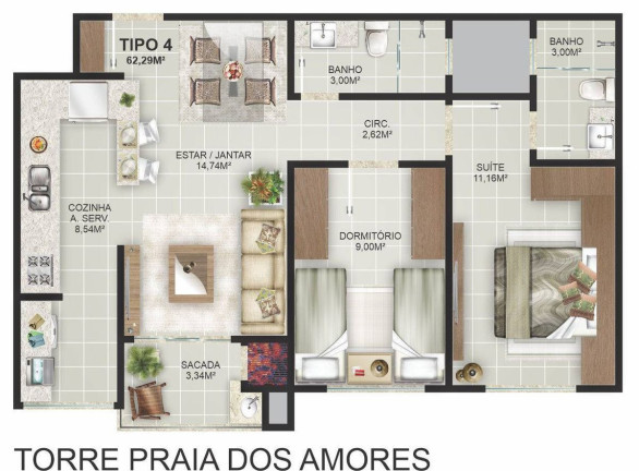 Imagem Apartamento com 2 Quartos à Venda, em Praia Dos Amores - Balneário Camboriú Imagem Apartamento com 2 Quartos à Venda, em Praia Dos Amores - Balneário Camboriú